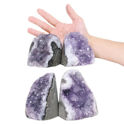 2.37kg Amethyst Polished Crystal Geode Specimen Set 4 Pieces B901 5 Amethyst Polished Crystal Geode Specimen Set 4 Pieces B901 | Crystal Facctory
