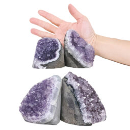 2.43kg Amethyst Polished Crystal Geode Specimen Set 4 Pieces B903 5 Amethyst Polished Crystal Geode Specimen Set 4 Pieces B903 | Crystal Facctory