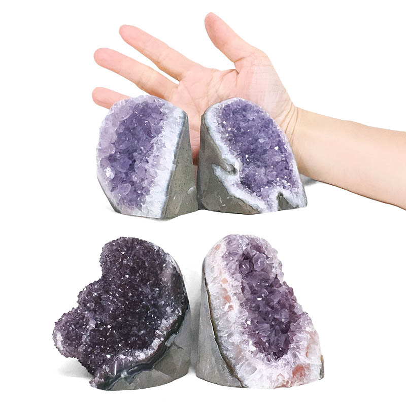 2.35kg Amethyst Polished Crystal Geode Specimen Set 4 Pieces B904 4 Amethyst Polished Crystal Geode Specimen Set 4 Pieces B904 | Crystal Facctory