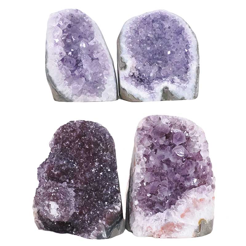 2.35kg Amethyst Polished Crystal Geode Specimen Set 4 Pieces B904 3 Amethyst Polished Crystal Geode Specimen Set 4 Pieces B904 | Crystal Facctory