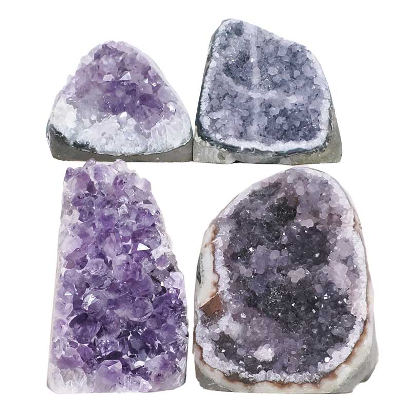 2.42kg Amethyst Polished Crystal Geode Specimen Set 4 Pieces B905 3 Amethyst Polished Crystal Geode Specimen Set 4 Pieces B905 | Crystal Facctory