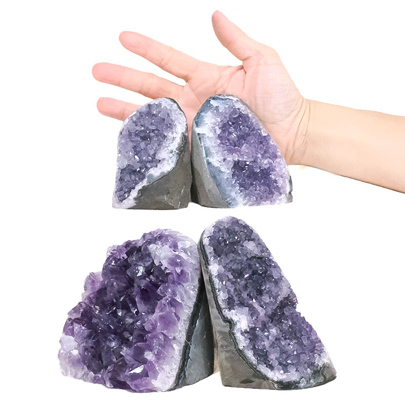 2.31kg Amethyst Polished Crystal Geode Specimen Set 4 Pieces B906 4 Amethyst Polished Crystal Geode Specimen Set 4 Pieces B906 | Crystal Facctory