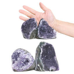 2.14kg Amethyst Polished Crystal Geode Specimen Set 4 Pieces B907 5 Amethyst Polished Crystal Geode Specimen Set 4 Pieces B907 | Crystal Facctory
