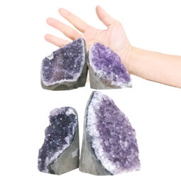 2.06kg Amethyst Polished Crystal Geode Specimen Set 4 Pieces B908 5 Amethyst Polished Crystal Geode Specimen Set 4 Pieces B908 | Crystal Facctory