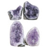 Amethyst Polished Crystal Geode Specimen Set 4 Pieces B909 | Crystal Facctory