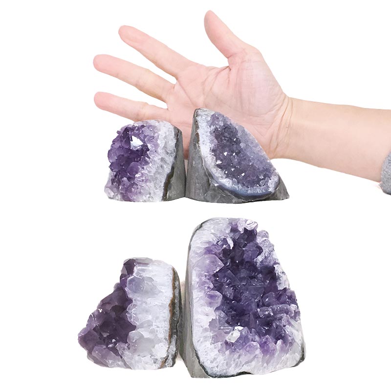 2.15kg Amethyst Polished Crystal Geode Specimen Set 4 Pieces B911 4 Amethyst Polished Crystal Geode Specimen Set 4 Pieces B911 | Crystal Facctory