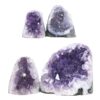 Amethyst Polished Crystal Geode Specimen Set 4 Pieces B911 | Crystal Facctory