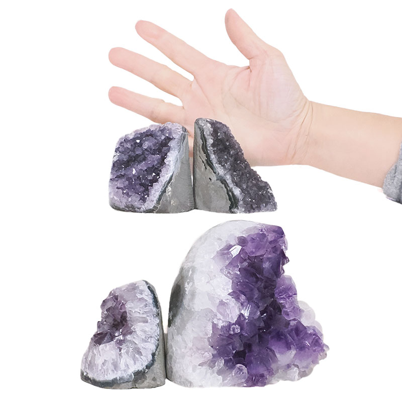 2.05kg Amethyst Polished Crystal Geode Specimen Set 4 Pieces B913 4 Amethyst Polished Crystal Geode Specimen Set 4 Pieces B913 | Crystal Facctory