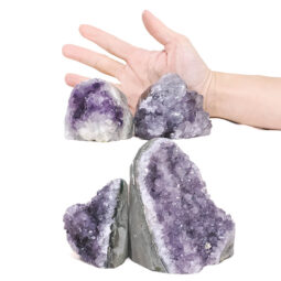 2.08kg Amethyst Polished Crystal Geode Specimen Set 4 Pieces B914 5 Amethyst Polished Crystal Geode Specimen Set 4 Pieces B914 | Crystal Facctory