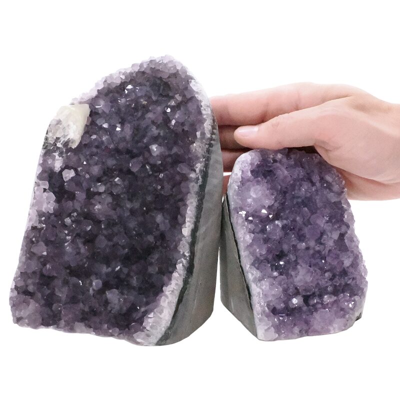 3.6kg Amethyst Polished Crystal Geode Specimen Set 2 Pieces P2184 4 Amethyst Polished Crystal Geode Specimen Set 2 Pieces P2184 | Crystal Factory