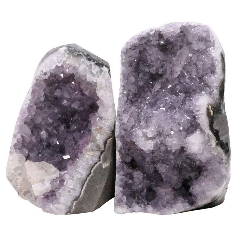 2.7kg Amethyst Polished Crystal Geode Specimen Set 2 Pieces P2185 3 Amethyst Polished Crystal Geode Specimen Set 2 Pieces P2185 | Crystal Factory