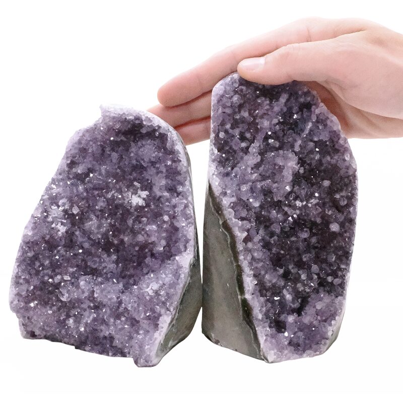 2.5kg Amethyst Polished Crystal Geode Specimen Set 2 Pieces P2187 4 Amethyst Polished Crystal Geode Specimen Set 2 Pieces P2187 | Crystal Factory