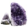 Amethyst Polished Crystal Geode Specimen Set 2 Pieces P2209 | Crystal Factory
