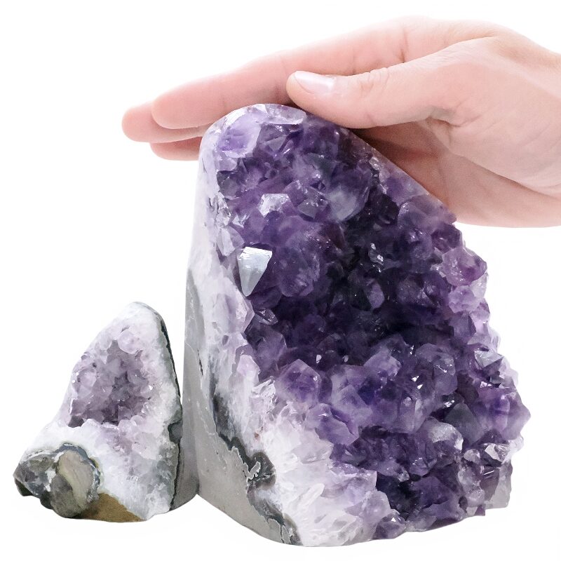 2.7kg Amethyst Polished Crystal Geode Specimen Set 2 Pieces P2209 4 Amethyst Polished Crystal Geode Specimen Set 2 Pieces P2209 | Crystal Factory