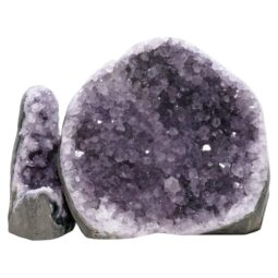 Amethyst Polished Crystal Geode Specimen Set 2 Pieces P2211 | Crystal Factory