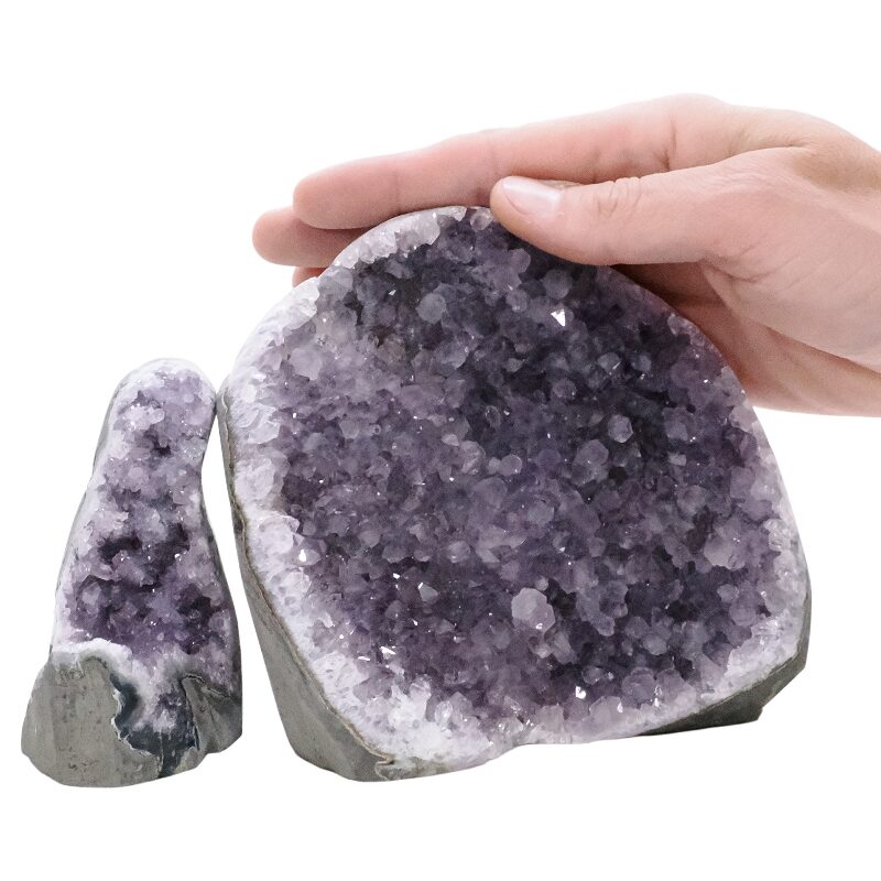 2kg Amethyst Polished Crystal Geode Specimen Set 2 Pieces P2211 4 Amethyst Polished Crystal Geode Specimen Set 2 Pieces P2211 | Crystal Factory