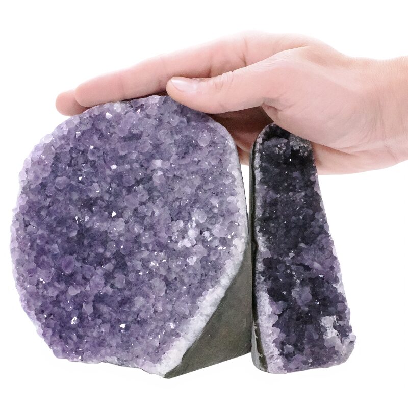2kg Amethyst Polished Crystal Geode Specimen Set 2 Pieces P2213 4 Amethyst Polished Crystal Geode Specimen Set 2 Pieces P2213 | Crystal Factory