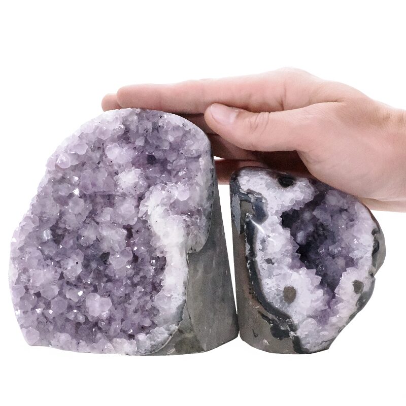 2.5kg Amethyst Polished Crystal Geode Specimen Set 2 Pieces P2214 4 Amethyst Polished Crystal Geode Specimen Set 2 Pieces P2214 | Crystal Factory