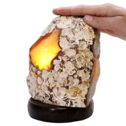 Crystal Quartz River Agate Lamp - White LED Bulb S1687 | Crystal Factory