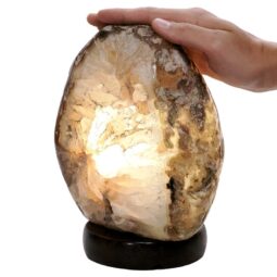 Crystal Quartz River Agate Lamp - White LED Bulb S1692 | Crystal Factory