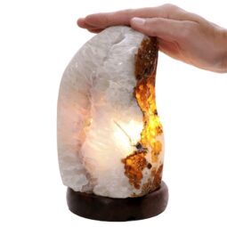 Crystal Quartz River Agate Lamp - White LED Bulb S1693 | Crystal Factory