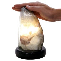 Crystal Quartz River Agate Lamp - White LED Bulb S1694 | Crystal Factory