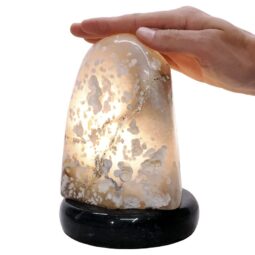 Crystal Quartz River Agate Lamp - White LED Bulb S1696 | Crystal Factory