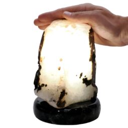Crystal Quartz River Agate Lamp - White LED Bulb S1700 | Crystal Factory