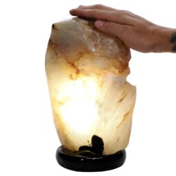 Crystal Quartz River Agate Lamp - White LED Bulb S1701 | Crystal Factory