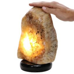 Crystal Quartz River Agate Lamp - White LED Bulb S1702 | Crystal Factory