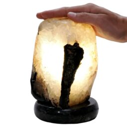 Crystal Quartz River Agate Lamp - White LED Bulb S1703 | Crystal Factory
