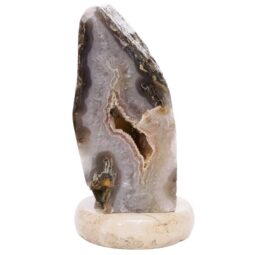 Crystal Quartz River Agate Lamp - White LED Bulb S1705 | Crystal Factory