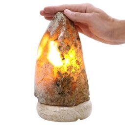 Crystal Quartz River Agate Lamp - White LED Bulb S1706 | Crystal Factory