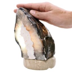 Crystal Quartz River Agate Lamp - White LED Bulb S1707 | Crystal Factory