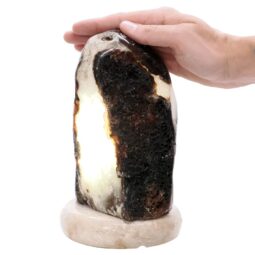 Crystal Quartz River Agate Lamp - White LED Bulb S1708 | Crystal Factory