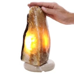 Crystal Quartz River Agate Lamp - White LED Bulb S1709 | Crystal Factory