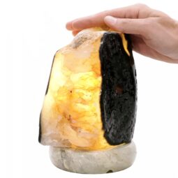 Crystal Quartz River Agate Lamp - White LED Bulb S1710 | Crystal Factory