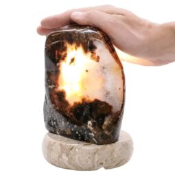 Crystal Quartz River Agate Lamp - White LED Bulb S1712 | Crystal Factory