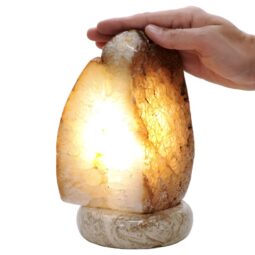Crystal Quartz River Agate Lamp - White LED Bulb S1713 | Crystal Factory