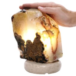 Crystal Quartz River Agate Lamp - White LED Bulb S1714 | Crystal Factory