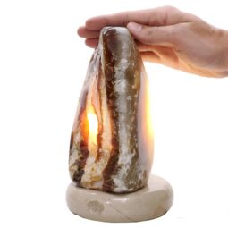 Crystal Quartz River Agate Lamp - White LED Bulb S1715 | Crystal Factory