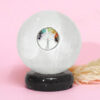 Selenite Tree of Life Sphere Lamp Marble Base – Energy Efficient | Crystal Factory