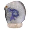 Purple Agate Crystal Lamp with Marble Base - Puple LED - T3251 | Crystal Factory