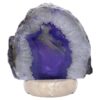 Purple Agate Crystal Lamp with Marble Base - Puple LED - T3252 | Crystal Factory