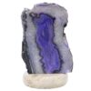 Purple Agate Crystal Lamp with Marble Base - Puple LED - T3253 | Crystal Factory