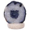 Purple Agate Crystal Lamp with Marble Base - Puple LED - T3254 | Crystal Factory
