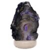 Purple Agate Crystal Lamp with Marble Base - Puple LED - T3255 | Crystal Factory