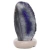 Purple Agate Crystal Lamp with Marble Base - Puple LED - T3260 | Crystal Factory