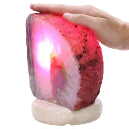3.9kg Pink Agate Crystal Lamp with Marble Base - Puple LED - T3262 5 Pink Agate Crystal Lamp with Marble Base - Puple LED - T3262 | Crystal Factory
