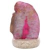 Pink Agate Crystal Lamp with Marble Base - Puple LED - T3267 | Crystal Factory